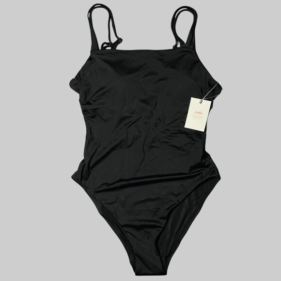 NWT Andie The Rockaway One Piece Swimsuit Womens M Black - Picture 3 of 10
